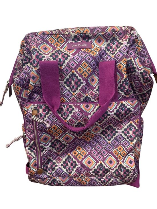 Vera Bradley Retired Lighten Up Journey Backpack Purple Geo Print Travel Bag main image 13